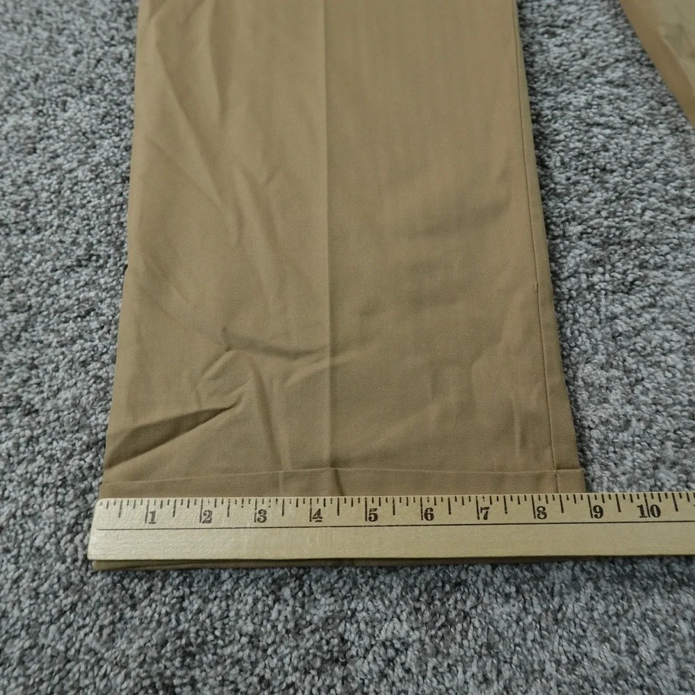 NEW Daniel Cremieux Pants Mens 38X30 Beige Brown‎ Chino Trouser Pleated Cuffed